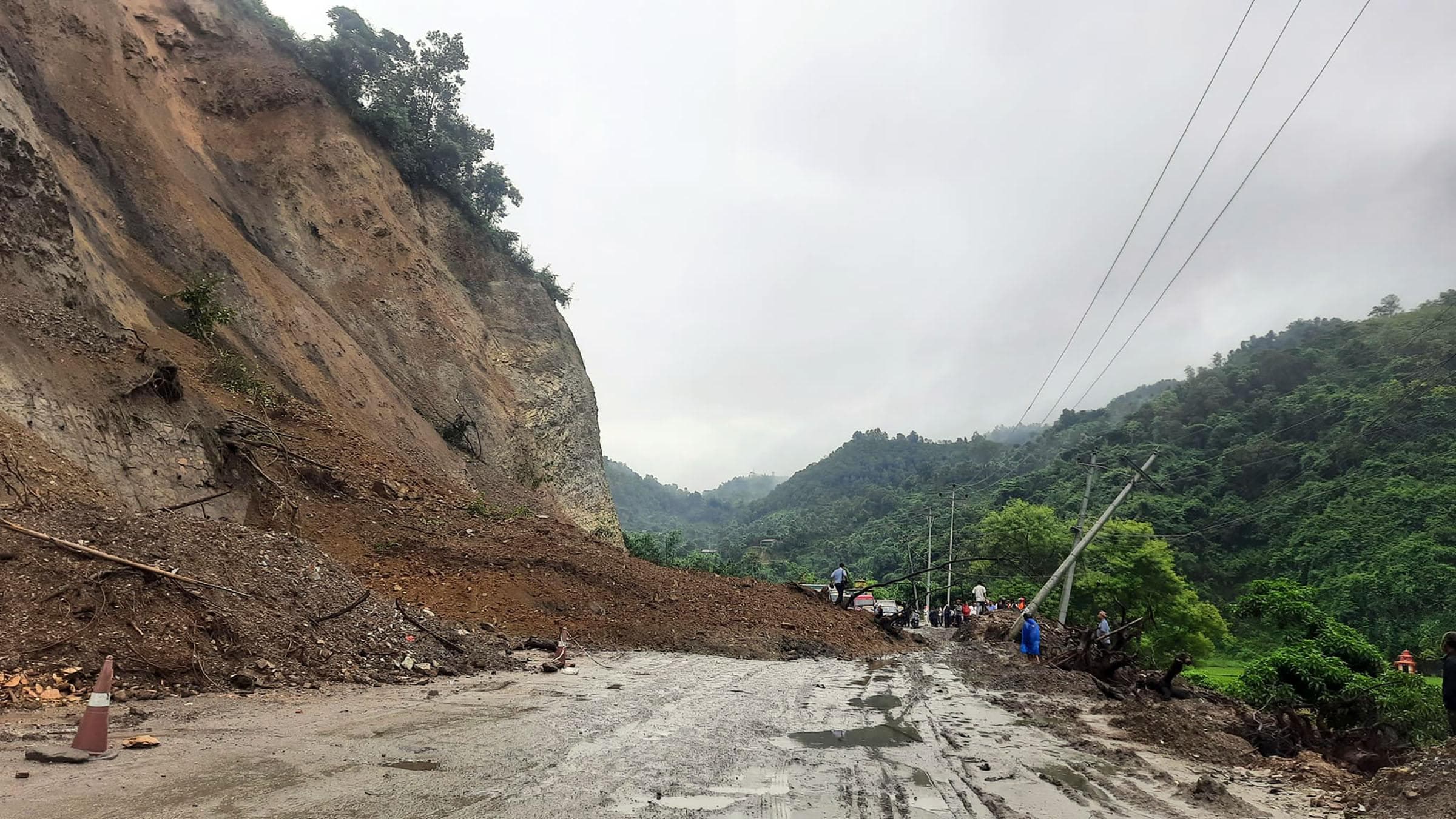 Heavy Monsoon Rain Triggers Landslides and Road Closures Across Nepal — gallery 1